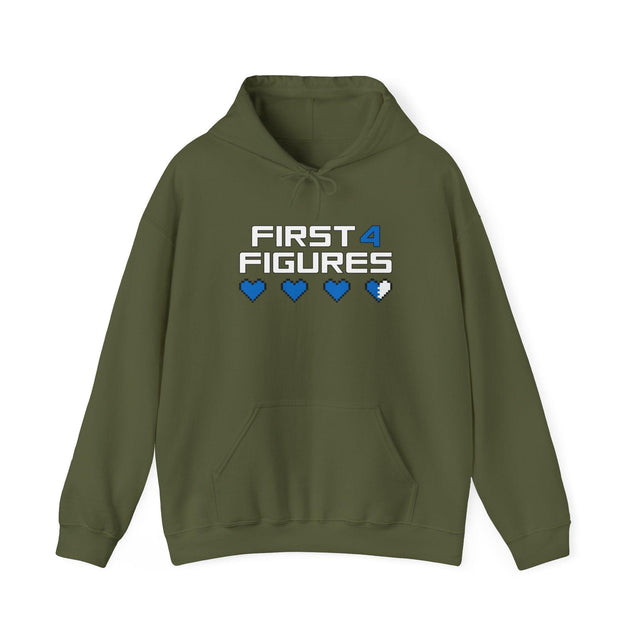 F4F pixel hearts - Hooded Sweatshirt - First4Figures